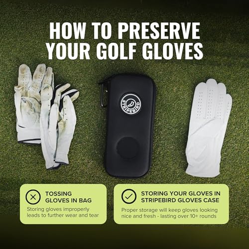 Stripebird - Original Performance Golf Glove Holder Case (Stealth Black) - Protect and Keep Golf Gloves Dry - Moisture Free Storage - Organizer Case - Image 3