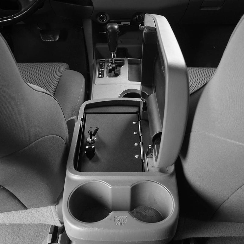 Hooke Road Tacoma Center Console Safe Lockbox Extra Storage for Toyota Tacoma 2005-2015 - Image 4