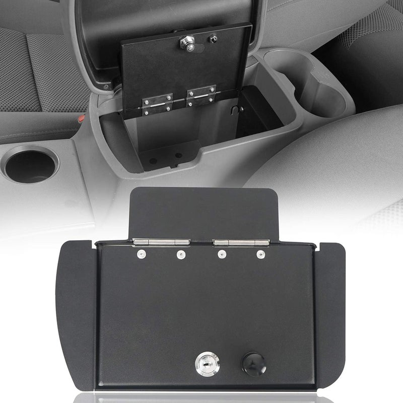 Hooke Road Tacoma Center Console Safe Lockbox Extra Storage for Toyota Tacoma 2005-2015 - Image 1