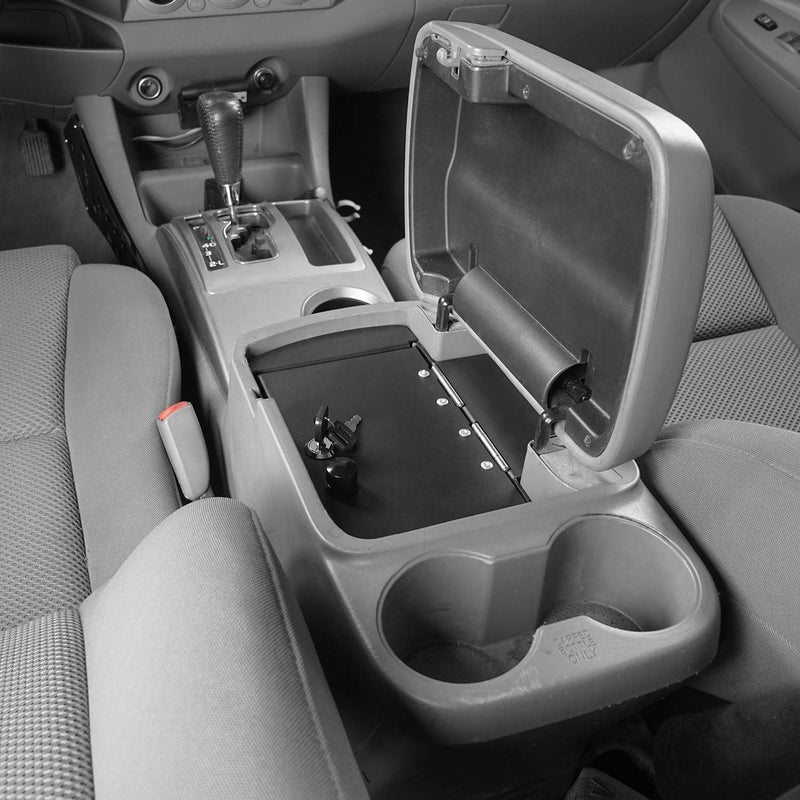 Hooke Road Tacoma Center Console Safe Lockbox Extra Storage for Toyota Tacoma 2005-2015 - Image 3