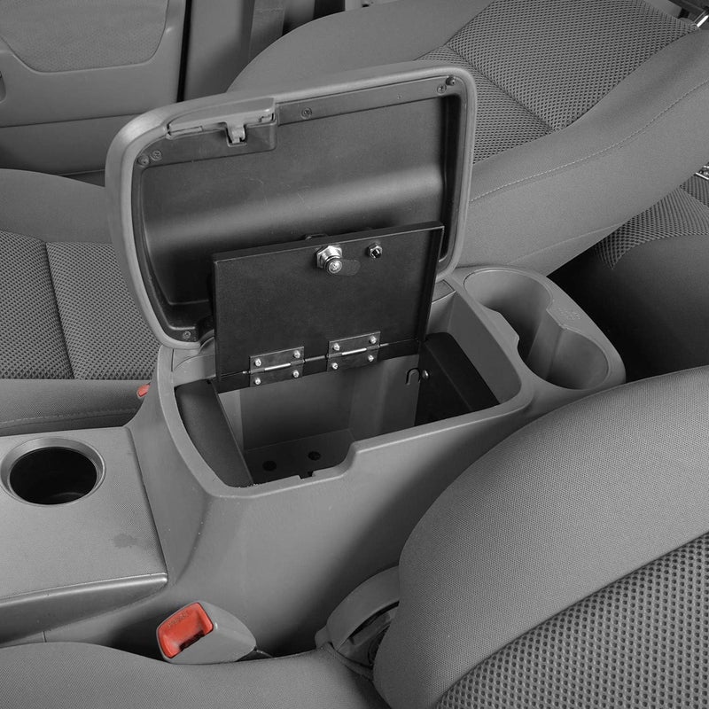 Hooke Road Tacoma Center Console Safe Lockbox Extra Storage for Toyota Tacoma 2005-2015 - Image 2