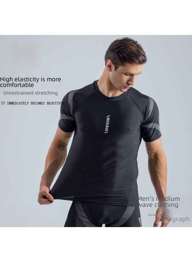 Loquat Xiao Shu Men's Swimsuit Swimming Trunks Suit Swimsuit Top Full Body Men's Five Points Professional Flat Angle Quick-drying Swimming Equipment-Color:Swim Trunks Swimsuit Suit-  - Image 2