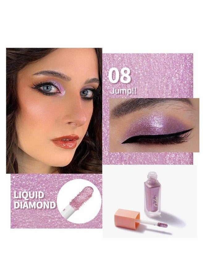 Oulac Brilliant Liquid Eyeshadow Shimmer Long Lasting & Blendable Eye Makeup With Dazzling & Glamorous Look Crease Resistant Quick Dry Nongreasy Vegan Friendly 5.4G 5.4G Jump!!(08)  - Image 3