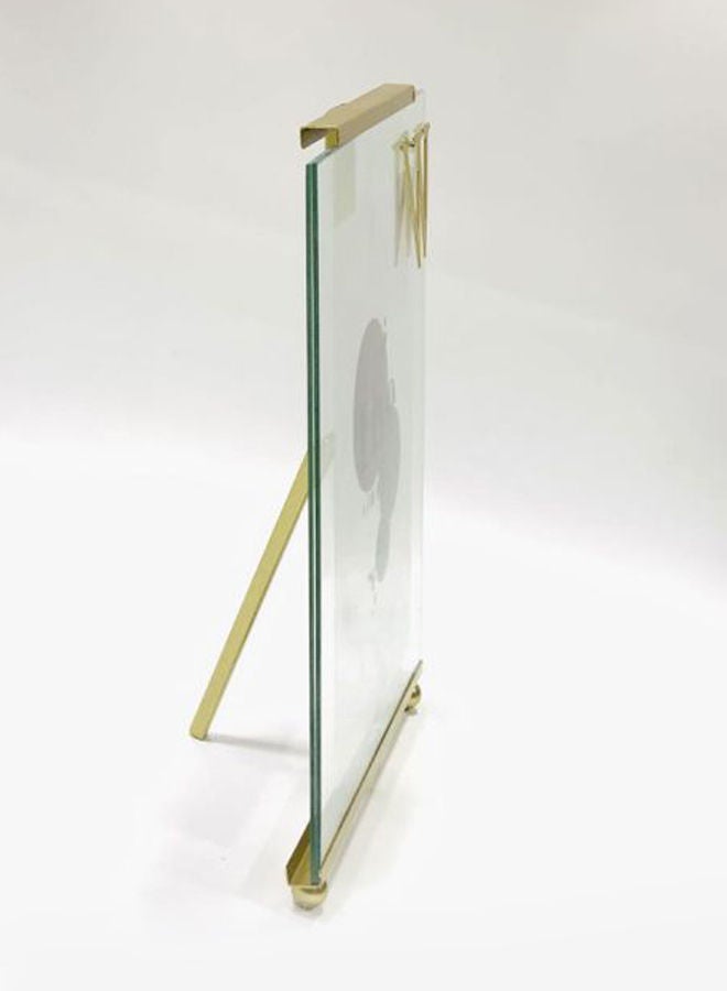 NIBEMINENT Modern Minimalist Desktop Photo Frame Gold/Clear 23x17.5x1cm  - Image 2