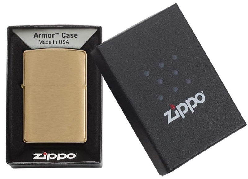 Zippo زيبو أرمور نحاسي مصقول مقاوم للرياح ولاعة جيب بدون وقود وغاز - Image 5