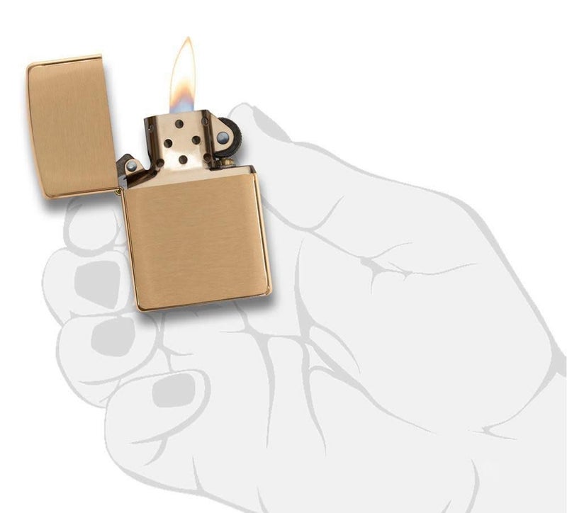 Zippo زيبو أرمور نحاسي مصقول مقاوم للرياح ولاعة جيب بدون وقود وغاز - Image 4