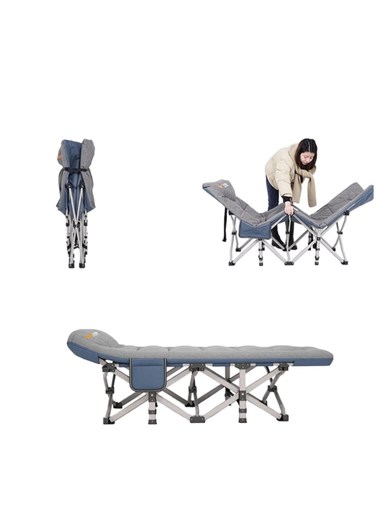 Huitich Folding Camping Cots – Your Comfortable Black and White Bed Solution for Outdoor Use - Image 3