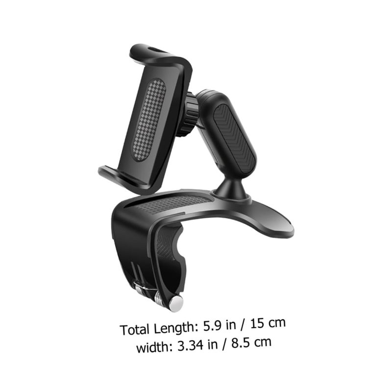 Rotating Car Phone Holder With Sun Shield Dashboard Mount For Rearview Mirror Use - Image 3