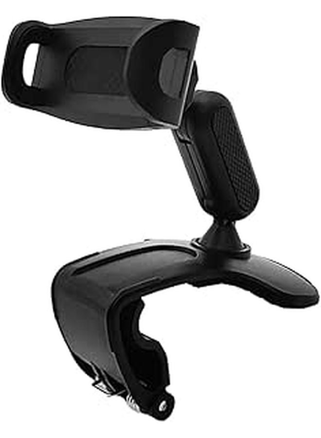 Rotating Car Phone Holder With Sun Shield Dashboard Mount For Rearview Mirror Use - Image 1