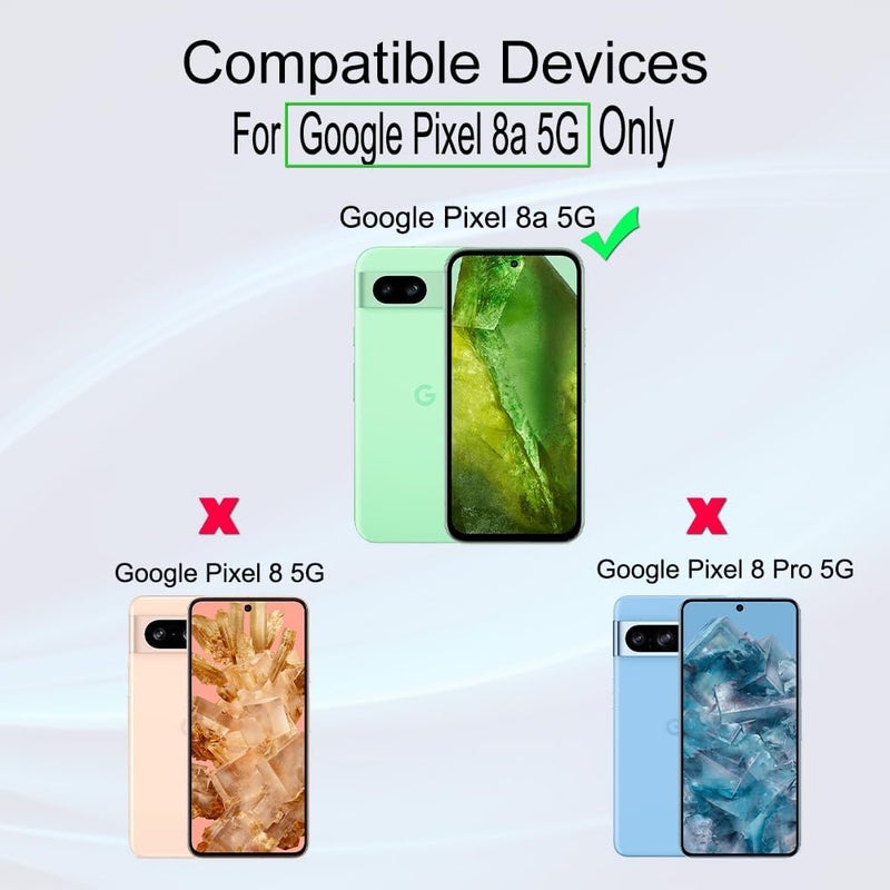 Ibywind Affordable fast purchase options For Google Pixel 8a 5G Screen Protector 6.1",2 Pack 9H Hardness Tempered Glass,With 1Pc Camera Lens Protector,Easy to install All-season available stock - Image 2