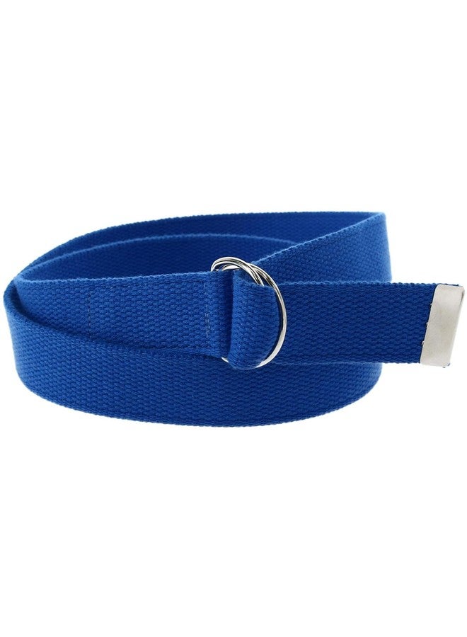 CTM Cotton Web 1.25 Inch Belt with D Ring Buckle, Royal - Image 3