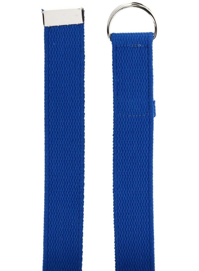 CTM Cotton Web 1.25 Inch Belt with D Ring Buckle, Royal - Image 4