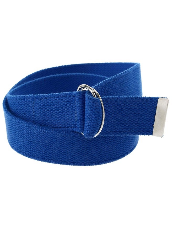 CTM Cotton Web 1.25 Inch Belt with D Ring Buckle, Royal - Image 1