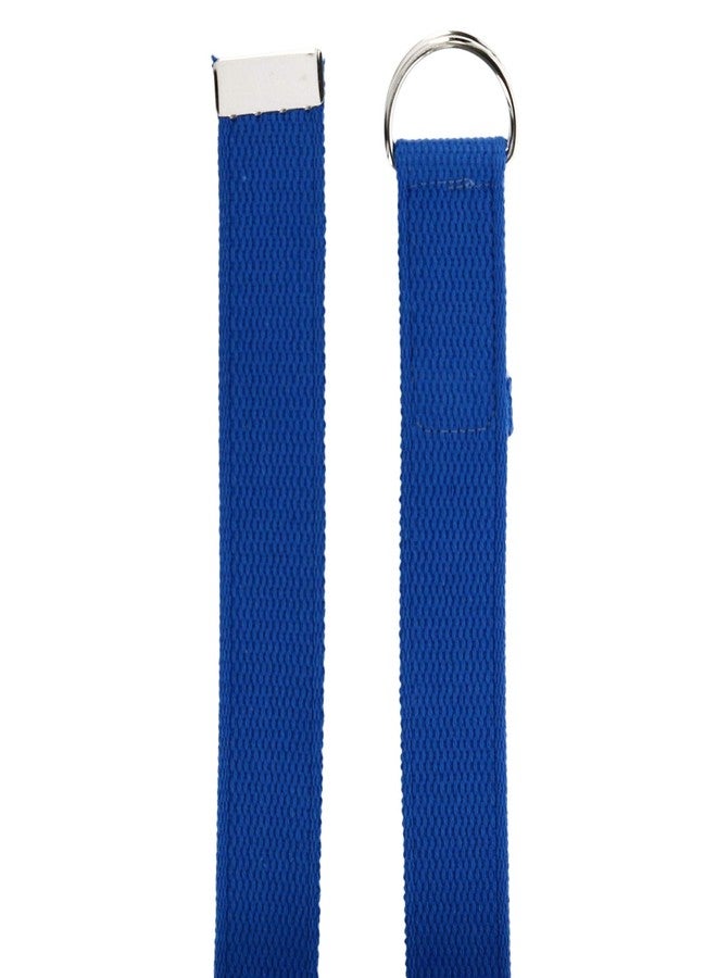CTM Cotton Web 1.25 Inch Belt with D Ring Buckle, Royal - Image 2