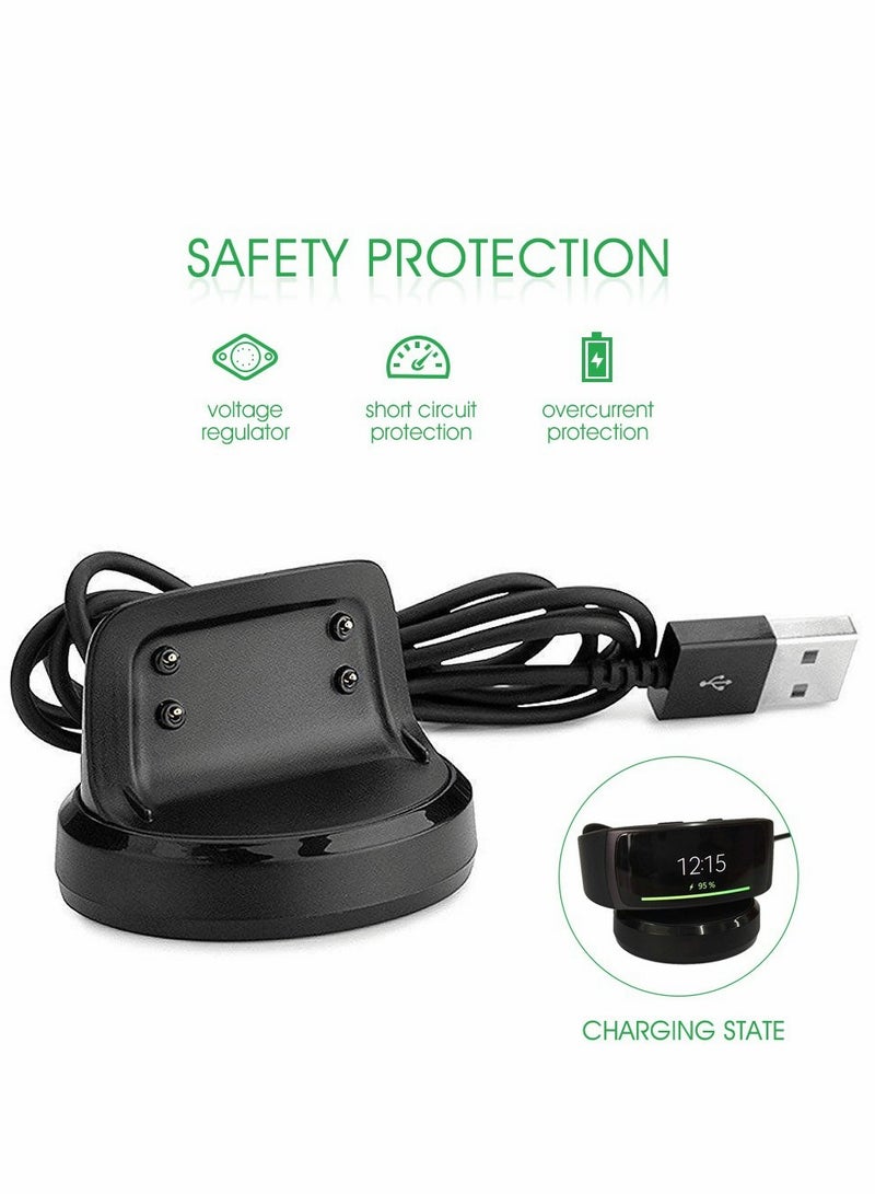 Excefore Charger for Gear Fit 2, Replacement USB Charging Dock Cradle Cable Samsung Fit2 Pro SM-R365 SM-R360 (Black)  - Image 4