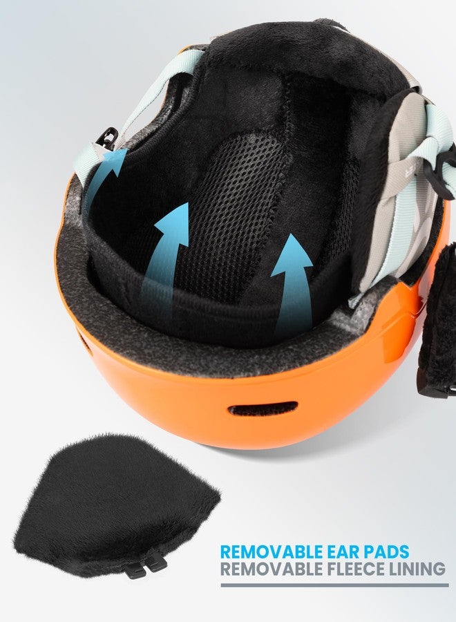 اوت دور ماستر خوذة ثلجية للأطفال من OutdoorMaster - غلاف متين من البولي كربونات، وبطانة واقية من رغوة البوليسترين الموسع، و12 فتحة تهوية للتبريد، قابلة للتعديل لتناسب الأولاد والبنات والشباب، معتمدة لرياضات الثلج - Image 5