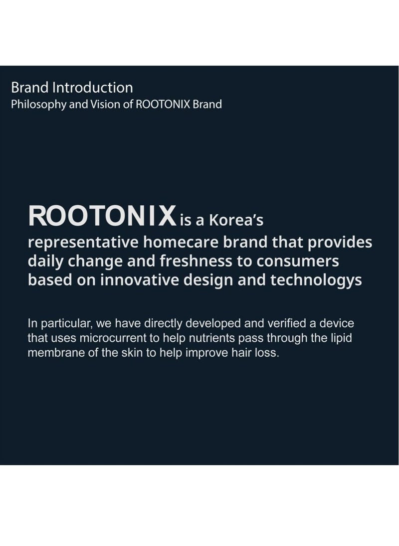 ROOTONIX - Scalp Massager VOLUME Booster + Root Farm Ample 35m 1pcs Package Scalp Care Device Phototherapy Smart Scalp Massager for Hair Growth Anti Hair Loss Head Care Electric Massage - Image 1
