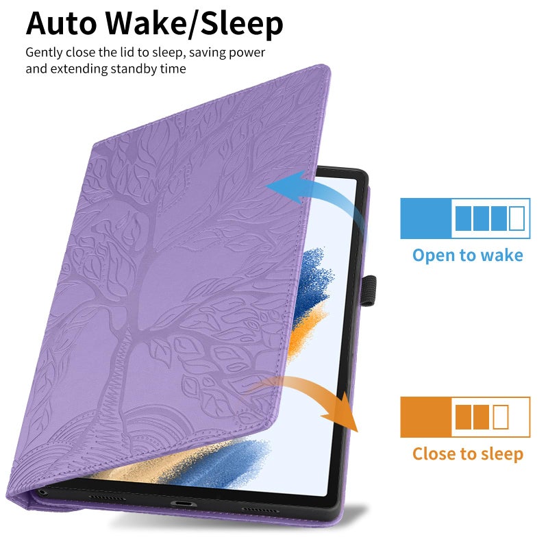 TIPOYOROO iPad mini 5 Rotating Case, iPad mini 1/2/3/4/5th Generation Case PU Leather Folio Stand Cover Flip Shell with Pen Holder for Apple iPad mini 7.9 inch- Purple - Image 2
