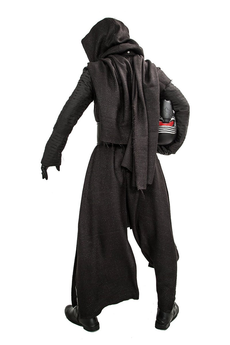 Xcoser Men's Kylo Cosplay Under Tunic Costume Belt Gloves Robe Scarf Outfit, Black, XX-Large - Image 2