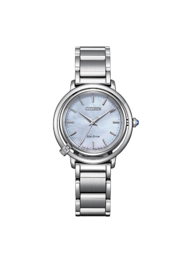 CITIZEN L Arcly Eco-Drive Women’s Watch EM1090-60D, 31.2 mm Mother-of-Pearl Dial, Stainless Steel Case & Bracelet, Sapphire Crystal, 50 m WR - Image 2