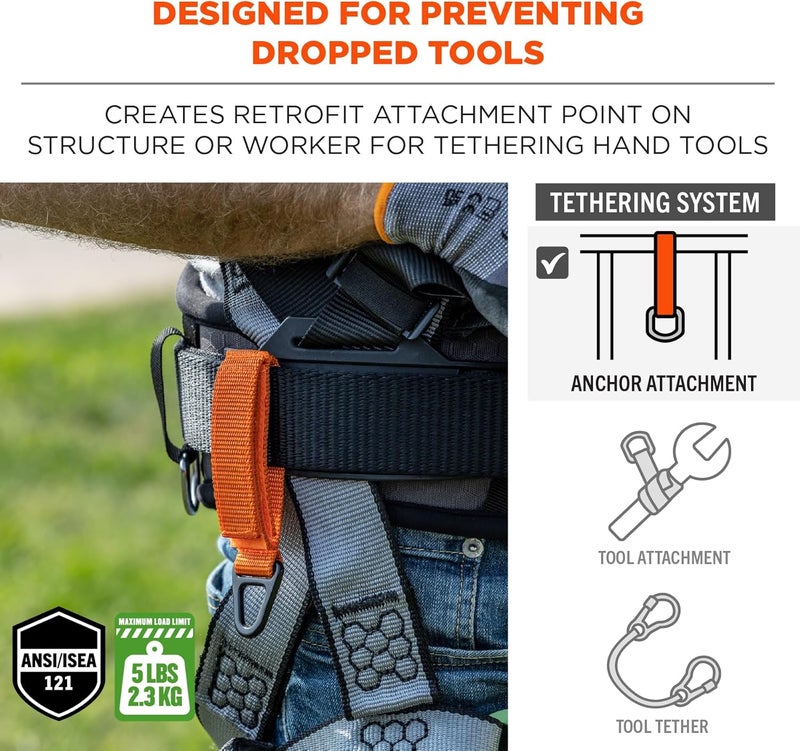 Ergodyne Ergodyne Squids 3172 Anchor Strap Hook and Loop Closure for Tool Tethering - Image 2