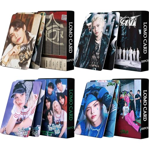 PYAJUU 4Pack/220Pcs Stray Kids Photocard Set KPOP HOP Album Cards GIANT Photocards ATE Post Cards Straykids 2025 Season's Greetings Stray Kids Merch Gift for STAY - Image 1