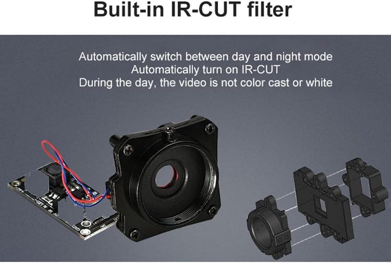woobles Camera Indoor,Hemispherical Camera， AHD-5MP Security Monitor Camera, Small Full HD 2592x 1944 Security Camera - Image 3