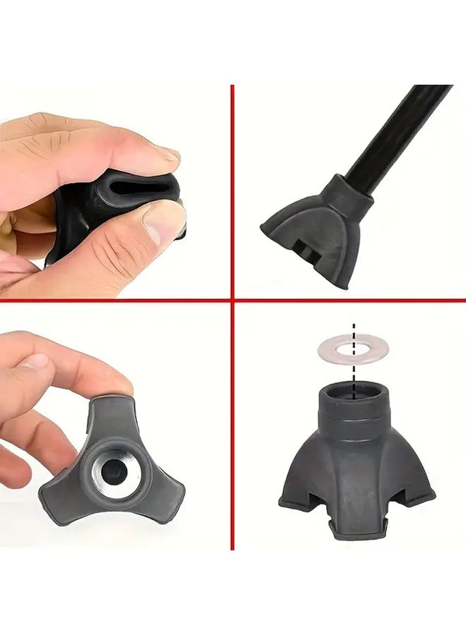 Heavy Duty Black Rubber Tip For Walking Sticks And Mobility Aids Non Slip - Image 5