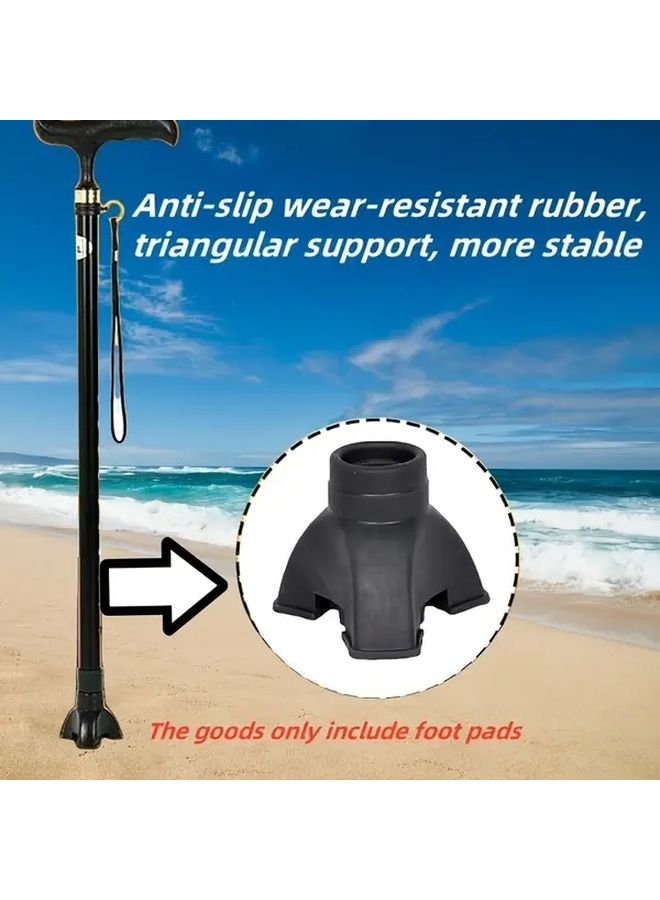 Heavy Duty Black Rubber Tip For Walking Sticks And Mobility Aids Non Slip - Image 1