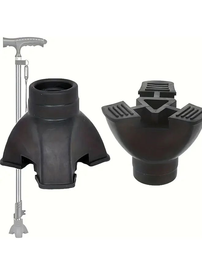Heavy Duty Black Rubber Tip For Walking Sticks And Mobility Aids Non Slip - Image 3