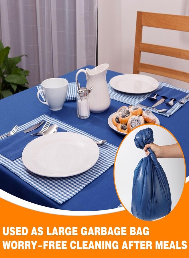 RowinsyDD 30 Pack Blue Plastic Table Cloths Disposable, 54 x 108 Inches Plastic Table Cover for Rectangle Tables, Disposable Tablecloth for Dinning, Parties, BBQ, Wedding, Outdoor - Image 3