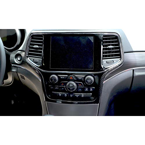 Tocatus Center Console Navigation GPS Radio Panel Trim Interior Accessories for 2014-2021 Jeep Grand Cherokee, ABS Carbon Fiber 1pc - Image 5