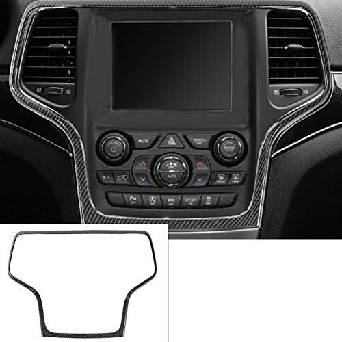 Tocatus Center Console Navigation GPS Radio Panel Trim Interior Accessories for 2014-2021 Jeep Grand Cherokee, ABS Carbon Fiber 1pc - Image 4