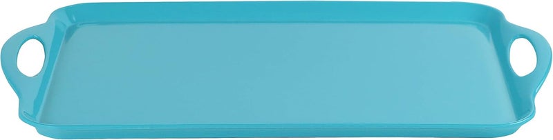 Reston Lloyd Calypso Basics by Reston Lloyd Melamine Rectangular ServingOttoman Tray with Handles - Image 2