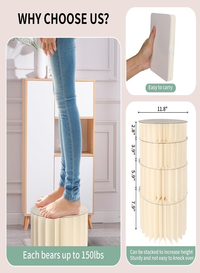 INPARALLUV Buffet Risers Food Risers for Buffet Table Acrylic Risers Display Stands Tall Cake Stands Cylinder Stands for Party Pedestal Cake Stand Dessert Table Display Set Cupcake Stands Cupcake Display (8 Pcs - Image 3