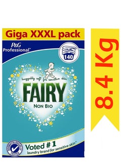 Fairy Non-Bio Laundry Detergent Washing Powder For Sensitive Skin giga pack, 140 washes, 8.4 Kg  - Image 1