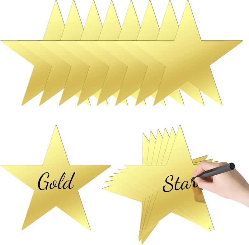EnjoyView EnioyView 15 PCS 11 Inch Large Gold Star Cutouts Double Printed Paper Stars for Wedding Classroom Wall Party Movie Night Bulletin Board Decoration Supply - Image 1
