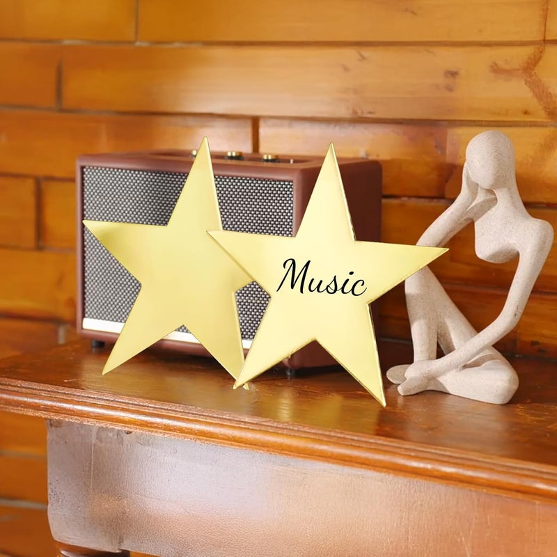 EnjoyView EnioyView 15 PCS 11 Inch Large Gold Star Cutouts Double Printed Paper Stars for Wedding Classroom Wall Party Movie Night Bulletin Board Decoration Supply - Image 4