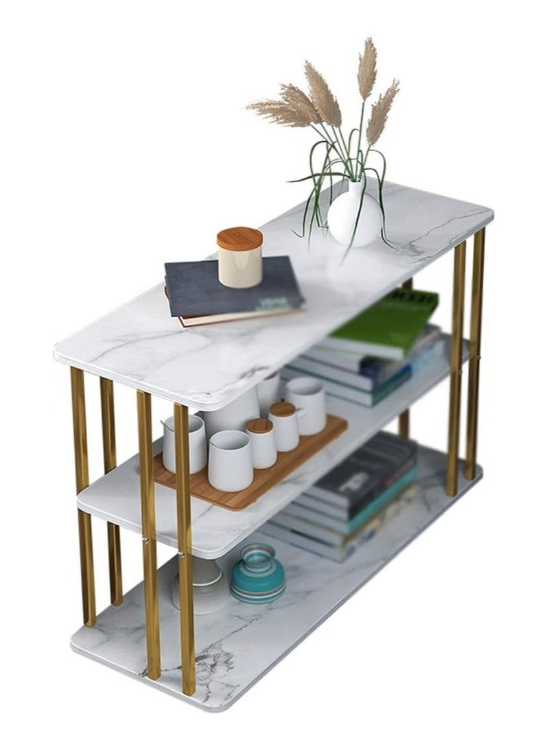 DubaiGallery 3-layers Side table for living room sofa side Nordic simplicity coffee table flower stand iron and wooden home Multifunction decorative shelf Storage rack - Image 1