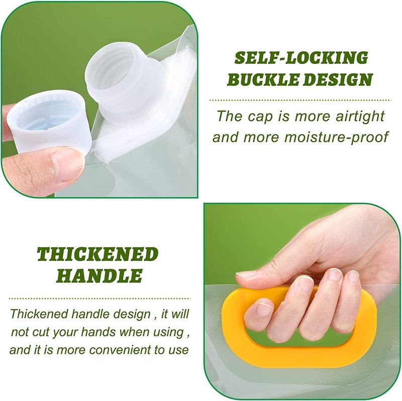 Lacuesta Lacuesta 25L Pack of 3 MoistureProof Sealed Food Storage Container Reusable Transparent Grain Bag StandUp Pouch Bags with Portable Handle for LongTerm Rice and Grain Storage - Image 5