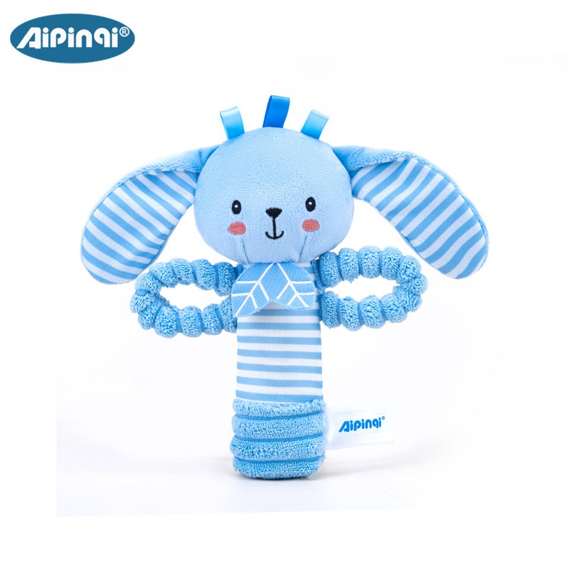 Aipinqi Blue Hand-Rattle Baby Comfort Plush Toy - New Style Rattle for Infants 0-1 Year Old - Image 5
