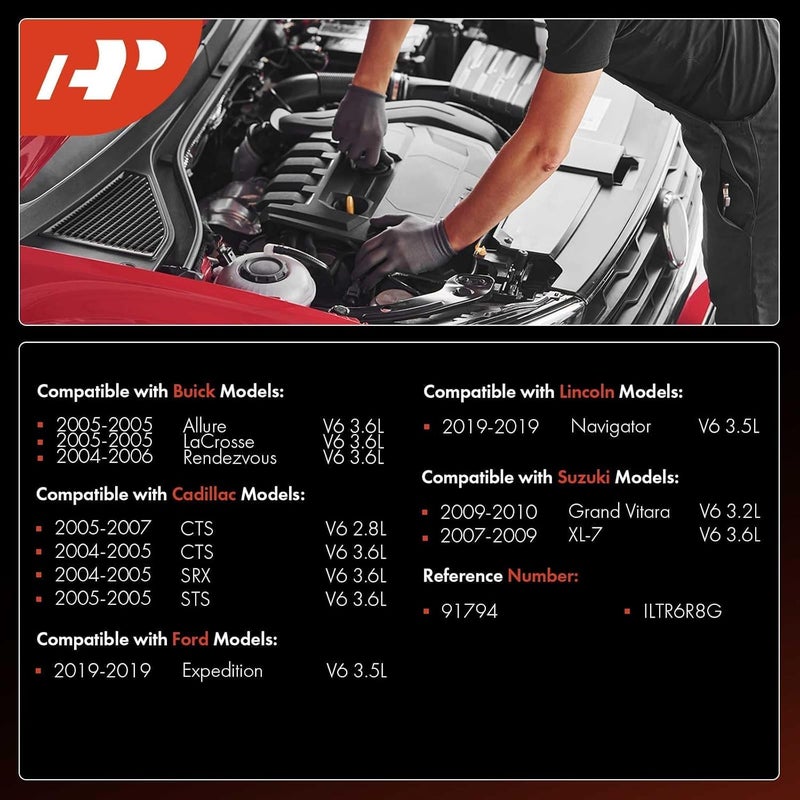 A-Premium شمعات احتراق إيريديوم بلاتينية من A-Premium - عبوة من 6 - Image 2