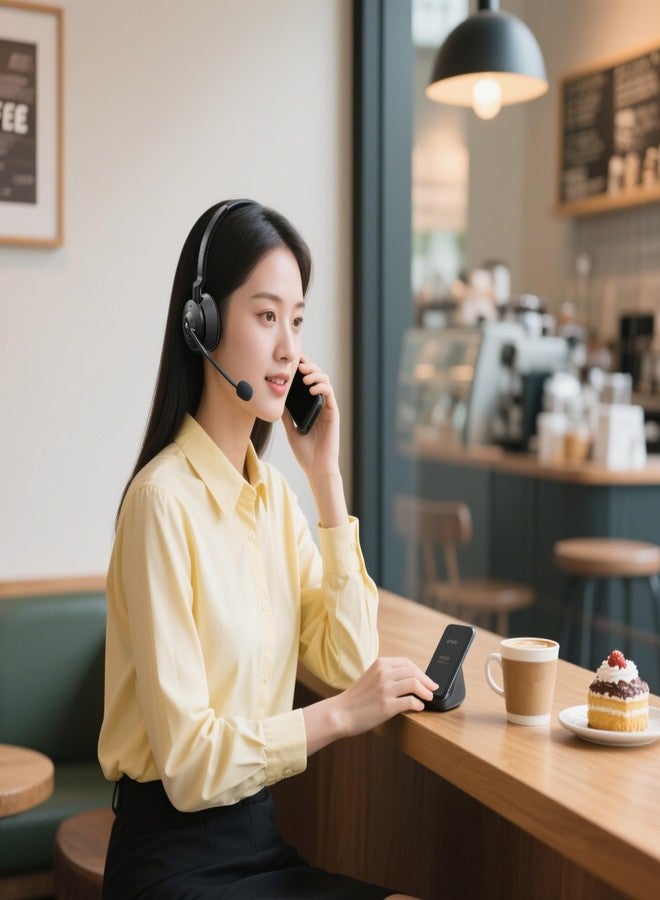 defean وسادات أذن Engage 75 واستبدال ميكروفون - وسائد أذن defean متوافقة مع سماعة Jabra Engage 55/65/75 (الإصدار الاستيريو) (لا تناسب Engage 50، Engage 55/65/75 الإصدار الأحادي) - Image 5