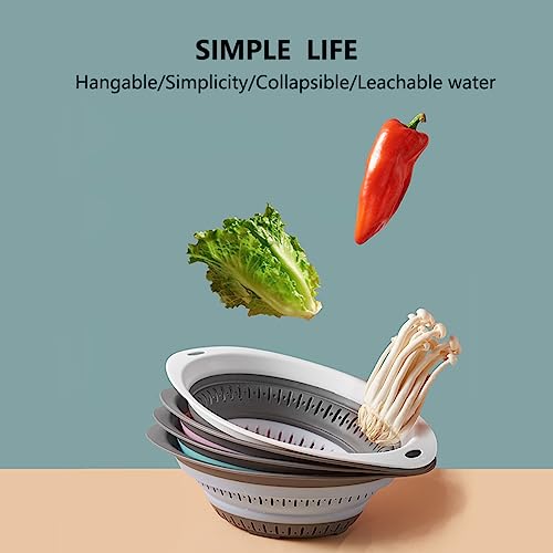 LogFaadCoi Collapsible Colander and StrainerSilicone Strainer Colanders Food Strainersfor Vegetable and Fruit Kitchen Essentials 2 White 13L25L - Image 3