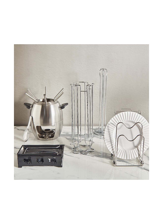 Home Box Divine 10-Piece Stainless Steel Fondue Set 23.5 cm  - Image 5