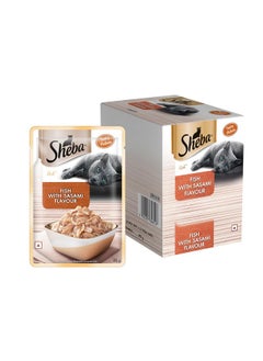 Sheba Rich Premium Adult (1+ Years) Wet Cat Food, Fish With Sasami Flavour, 35 G Pouch (Pack Of 12), High-Moisture Wet Food For Healthy Hydration  - Image 3