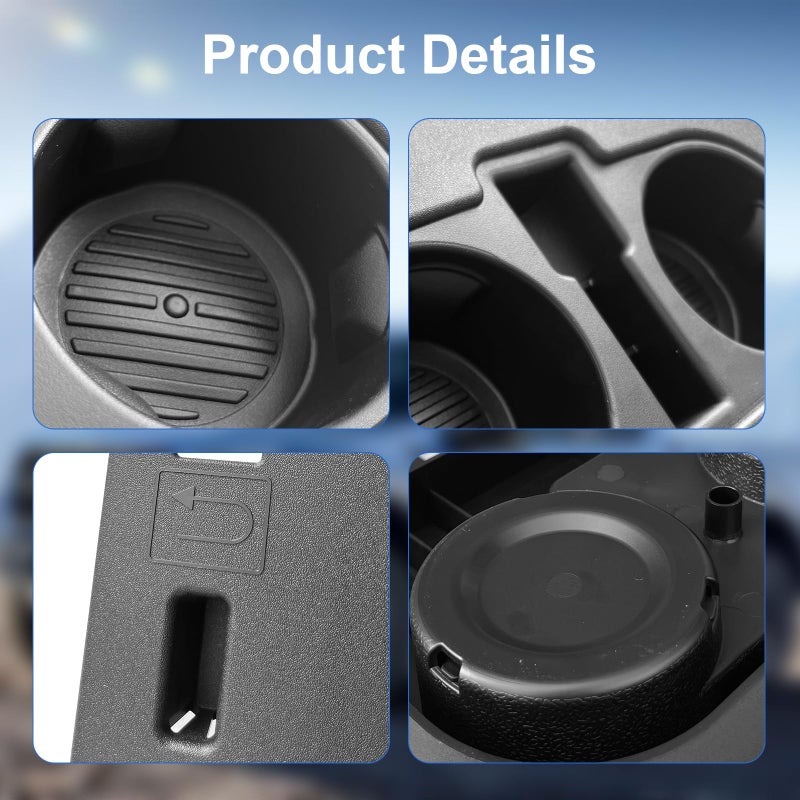 Wingsflee Front Console Cup Holder for Ford F150 2015-2020 & F-Series Super Duty 2017-2022 - Replaces Part HC3Z-2813562-AB, Under Front Seat Mount - Image 4