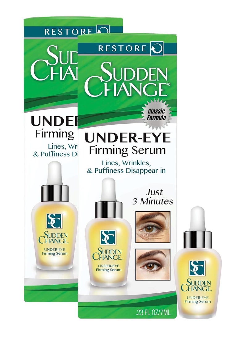 SUDDEN CHANGE Sudden Change Instant Under-Eye Firming Serum - (Classic Formula) Under-Eye Bags Treatment for Puffiness, Lines, & Wrinkles - Wear With or Without Makeup - 3 Minute Results (0.23 oz, Pack of 2)  - Image 1