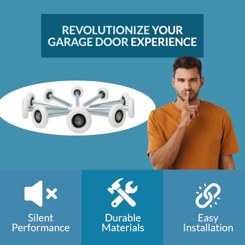 PGN Bearings PGN 2" Nylon White Garage Door Rollers – Sealed 6200-2RS Bearing, Dual-Sealed, Quiet & Smooth Operation, Long-Life Replacement, 4" Stem, Pack of 10 - Image 2