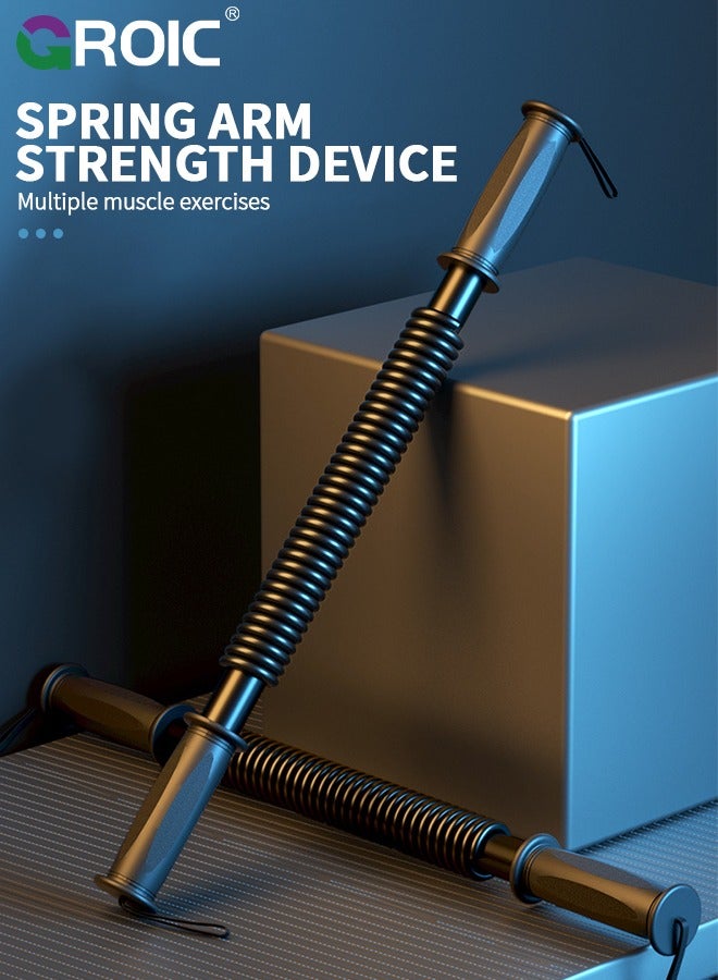 GROIC 50KG Power Twister Bar, Upper Body Strength Training Bar, Heavy Duty Arm Builder for Strengthening Chest Workout, Shoulders, Biceps, Arms, Forearm Strengthener Builder Spring Exercise Bar - Image 2